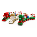 Decoración navideña, Mini trenes navideños de madera, Regalo navideño para niños